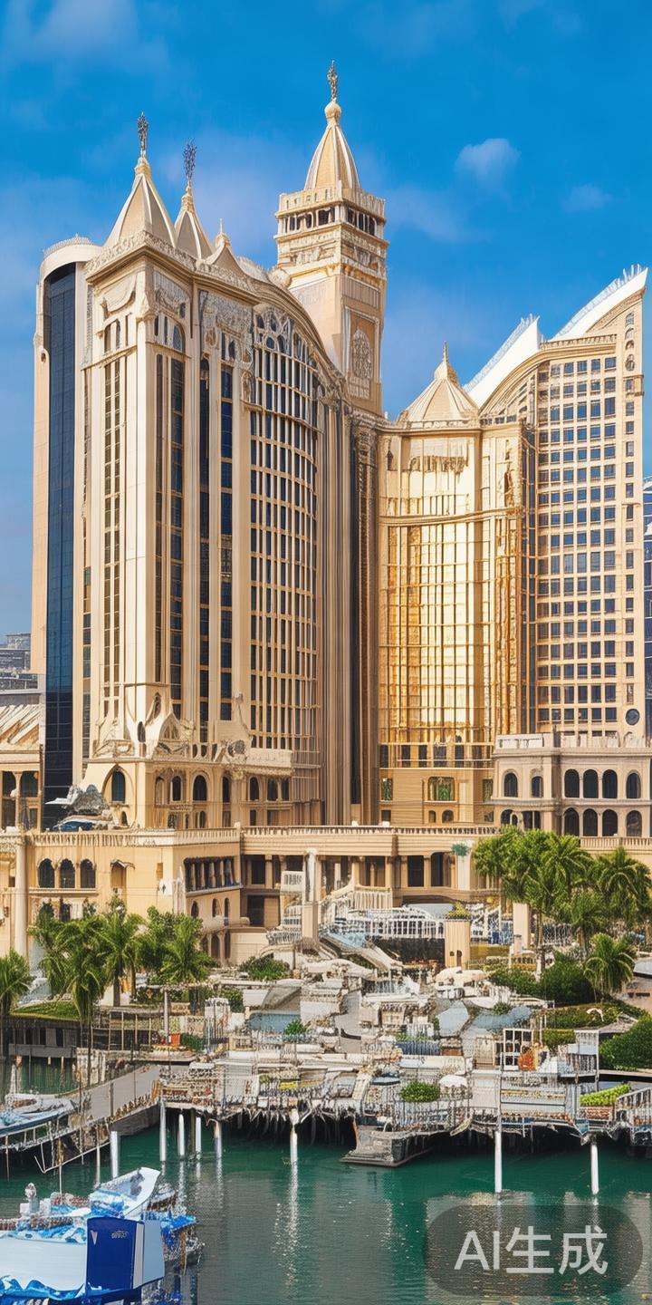 威尼斯赌场坐落于澳门半岛的黄金地段，正处于繁华的氹